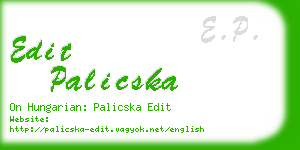 edit palicska business card